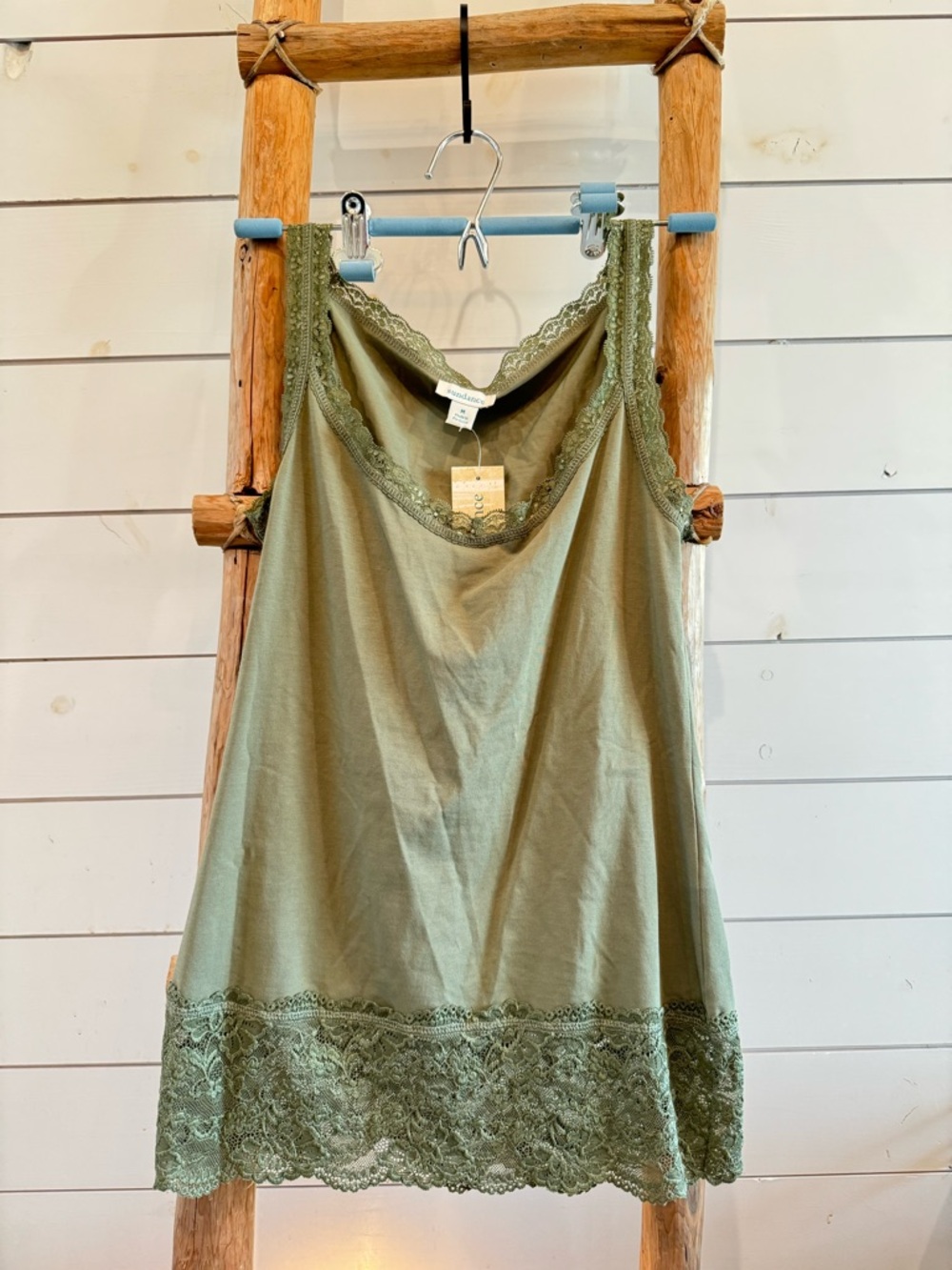 Sundance Elan Womens Lace Tank Sage